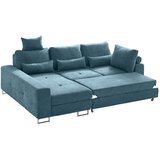 Hom`in kotna sedežna garnitura, gladka tkanina turkizna | Shoptok.si
