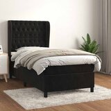 Box spring krevet s madracem crni 90x200 cm baršunasti | shoptok.hr