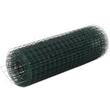 vidaXL Žična mreža za ograjo jeklo s PVC oblogo 25x0,5 m zelena Cene