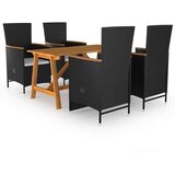  5-dijelni vrtni blagovaonski set crni | shoptok.hr