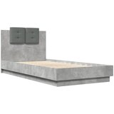  Okvir kreveta s uzglavljem siva boja betona 75x190 cm drveni | shoptok.hr