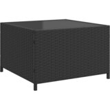  Vrtna sofa sa stolom i jastucima L-oblika crni poli ratan | Eponuda.com