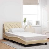  Okvir za krevet bez madraca krem 100 x 200 cm od tkanine | shoptok.hr