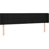  Uzglavlje s ušima crno 183x16x78/88 cm od tkanine | shoptok.hr