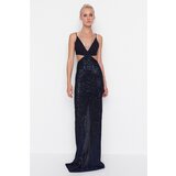 Trendyol Navy Blue Sequin Detailed Evening Dress | shoptok.hr