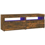 TV ormarić s LED svjetlima boja dimljenog hrasta 120x35x40 cm | shoptok.hr