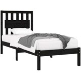 Okvir za krevet od borovine crni 75 x 190 cm 2FT6 jednokrevetni | shoptok.hr
