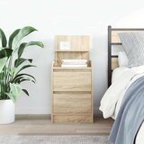 vidaXL Noćni ormarić s 2 ladice sonoma hrast 38x34x80 cm | shoptok.hr