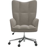The Living Store Stol za sproščanje svetlo siv žamet - Stol Za Sproščanje, (21420474) | Shoptok.si