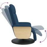 Naslonjač od tkanine s osloncem za noge plavi | shoptok.hr