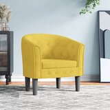  Zaobljena stolica žuta baršunasta | shoptok.hr
