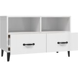 TV ormarić sjajni bijeli 80 x 36 x 50 cm od konstruiranog drva | shoptok.hr