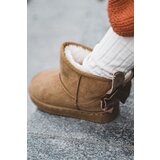 Boto Girls' Warm Snow Boots With Bows Camel Meriva | Shoptok.si