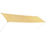 Maison Chic Zložljiva tenda - Senčniki 400x150 cm rumena in bela, (22038349) Cene