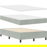 vidaXL Box Spring Krevet s Madracem Svjetlosiva 120x200 cm Baršun | shoptok.hr