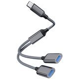 INF adapter type-c na dvojni usb 2.0 grey, (21537674) Cene