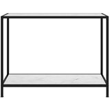  Konzolni stol bijeli 100 x 35 x 75 cm od kaljenog stakla | shoptok.hr
