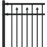  Spike Fence Črna 200 x 166 cm Prašno lakirano jeklo, (5000157924) | Shoptok.si