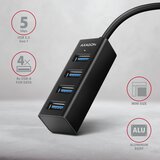 Axagon mini hub 4XUSB 3.2 120 cm usb-a | Shoptok.si