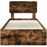  Krevetna konstrukcija s ladicama Dimljeni hrast 90 x 190 cm Smeđa 190 x 93 x 90 cm | Shoptok.si