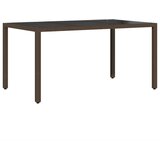  Set za blagovanje na otvorenom od 5 dijelova s jastučićima smeđi poliratan | shoptok.hr