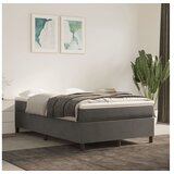  Box spring posteljni okvir temno siv 120x200 cm žamet | Shoptok.si