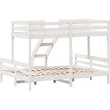  Krevet na kat 80x200/140x200 cm masivna borovina bijela | shoptok.hr