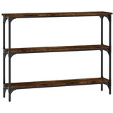 Maison Chic konzolna miza - miza ob steni dimljen hrast 100x22,5x75 cm inženirski les, (21786012) Cene