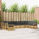  Set vanjskih sofa 10 pcs Bijela i antracit 363 x 190 x 73 cm | shoptok.hr