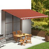 vidaXL Nadomestno blago za tendo oranžno in rjavo 5x3,5 m Cene