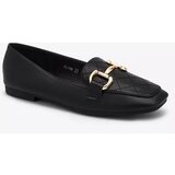 Resti Black women's quilted moccasins with gold embellishment Wetifa | ePonuda.com