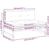  Srednja sofa sivi 120x80 cm od masivne borovine | shoptok.hr