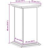  Stalak za biljke Crni hrast 33x33x60 cm Inženjersko drvo | shoptok.hr