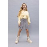 Defacto Girl Square Patterned Pleated Skirt Cene'.'