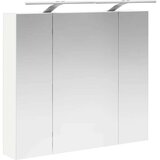  Kopalniška ogledalna omara z LED lučmi Bela 80 x 14.5 x 70 cm, (5000233102) | Shoptok.si