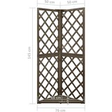 vidaXL kutna rešetka siva 50 x 50 x 145 cm od masivne jelovine | shoptok.hr