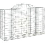  Lučne gabionske košare 2 kom 200x50x120/140cm pocinčano željezo | shoptok.hr