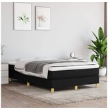  Box spring postelja z vzmetnico črn 120x200 cm blago | Shoptok.si