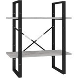 Ormarić za knjige s 2 razine boja betona 60 x 30 x 70 cm drveni | Eponuda.com