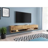 P & B nizka omarica lowa, barva hrasta, led | Shoptok.si