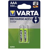 Varta 56733 - 2 kom Punjive baterije SOLAR ACCU AAA NiMH/550mAh/1,2V | Eponuda.com