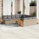 vidaXL 13-dijelni set vrtnih sofa s jastucima poliratan Bež | shoptok.hr