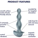 Satisfyer Analni čep - Lolli Plug 2, ledeno plavi | shoptok.hr
