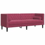  2-dijelni set sofa Chesterfield crvena boja vina baršunasti | shoptok.hr