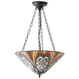 Endon 70750 - Luster na lancu Tiffany HECTOR 3xE27/60W/230V, prečnik 40 cm | Eponuda.com