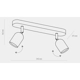  LED RGBW prigušiva spot svetiljka TOP 2xGU10/6,5W/230V 2700-6500K zlatna/crna | Eponuda.com