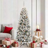 vidaXL Umestno božično drevo med 300 LED Bela 73 x 73 x 180 cm | Shoptok.si