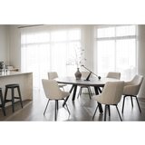 Rowico Temno rjava okrogla raztegljiva jedilna miza v hrastovem dekorju ø 135 cm Maddock – | Shoptok.si