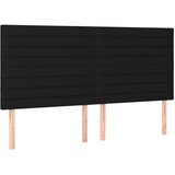 vidaXL LED posteljno vzglavje črno 160x5x118/128 cm blago | Shoptok.si