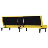  Raztegljiv kavč z držali za skodelice svetlo rumeno blago, (20655948) | Shoptok.si